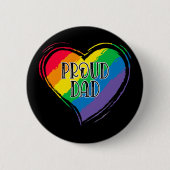 Rainbow Heft Flag Proud Vater LGBT Gay Pride Monat Button (Vorderseite)