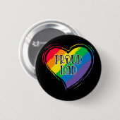 Rainbow Heft Flag Proud Vater LGBT Gay Pride Monat Button (Vorne & Hinten)