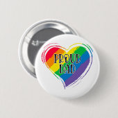 Rainbow Heft Flag Proud Vater LGBT Gay Pride Monat Button (Vorne & Hinten)