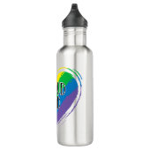 Rainbow Heft Flag Proud Vater LGBT Gay Pride Monat Edelstahlflasche (Rechts)