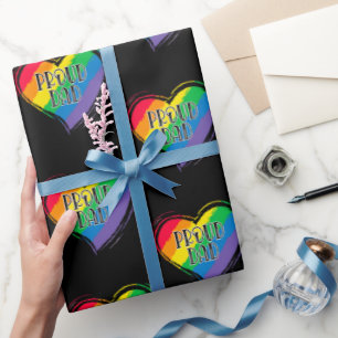 Rainbow Heft Flag Proud Vater LGBT Gay Pride Monat Geschenkpapier