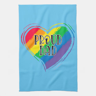 Rainbow Heft Flag Proud Vater LGBT Gay Pride Monat Geschirrtuch