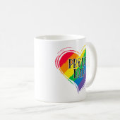 Rainbow Heft Flag Proud Vater LGBT Gay Pride Monat Kaffeetasse (VorderseiteRechts)