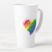 Rainbow Heft Flag Proud Vater LGBT Gay Pride Monat Milchtasse (Rechte Ecke)