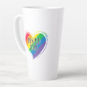 Rainbow Heft Flag Proud Vater LGBT Gay Pride Monat Milchtasse (Linke Ecke)