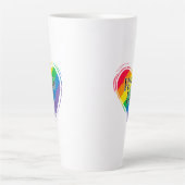 Rainbow Heft Flag Proud Vater LGBT Gay Pride Monat Milchtasse (Vorderseite)