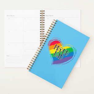 Rainbow Heft Flag Proud Vater LGBT Gay Pride Monat Planer