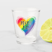 Rainbow Heft Flag Proud Vater LGBT Gay Pride Monat Schnapsglas (Vorderseite)