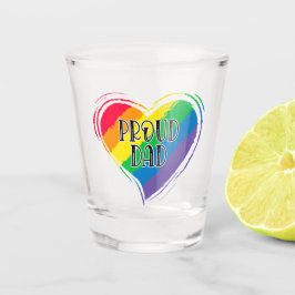 Rainbow Heft Flag Proud Vater LGBT Gay Pride Monat Schnapsglas