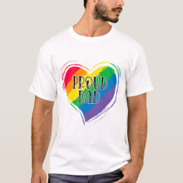 Rainbow Heft Flag Proud Vater LGBT Gay Pride Monat T-Shirt