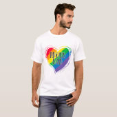 Rainbow Heft Flag Proud Vater LGBT Gay Pride Monat T-Shirt (Vorne ganz)