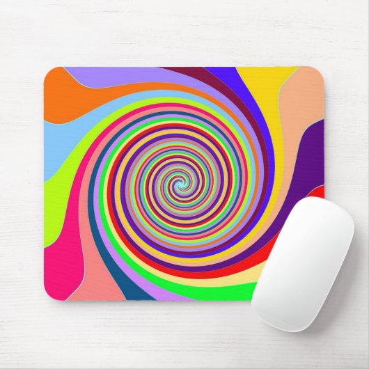 Rainbow hell Psychedelic Swirl Mousepad (Mit Mouse)