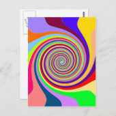 Rainbow hell Psychedelic Swirl Postkarte (Vorne/Hinten)