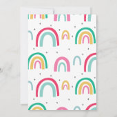 Rainbow Helle Farben Geburtstag Einladung (Rückseite)