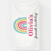 Rainbow Helle Farben Geburtstagsparty Banner (Vertikal)