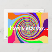 Rainbow Helle psychedelische Swirre HABEN EINEN NÄ Postkarte (Vorne/Hinten)