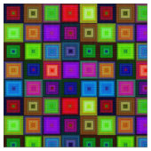 Rainbow-Hellneon-Farbmuster Stoff (Nahaufnahme)