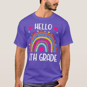 Rainbow Hello Aachte Grade Shirt 8. Klasse Zurück