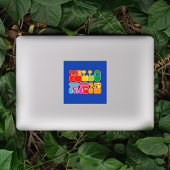 Rainbow Hello Friend Retro Aufkleber