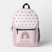 Rainbow Hello Second Grade Bedruckter Rucksack (Vorderseite)