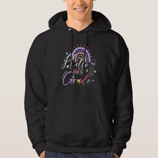 Rainbow Hello Vierter Hoodie (Vorderseite)