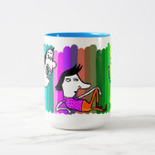 Rainbow hello zweifarbige tasse (Mittel)