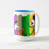 Rainbow hello zweifarbige tasse (VorderseiteRechts)