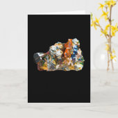 Rainbow Hematite Crystal Add Own Text Card Karte (Gelbe Blume)