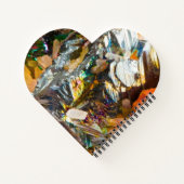Rainbow Hematite Crystal Heart Notepad Valentines Notizblock (Rückseite)