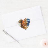 Rainbow Hematite Crystal Herz-Aufkleber (Umschlag)