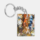 Rainbow Hematite Crystal Schlüsselanhänger (Vorderseite links)