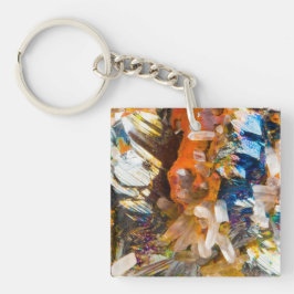 Rainbow Hematite Crystal Schlüsselanhänger