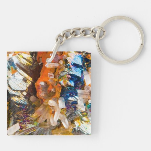 Rainbow Hematite Crystal Schlüsselanhänger (Rückseite)