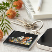 Rainbow Hematite Crystal Schlüsselanhänger (Vorderseite rechts)