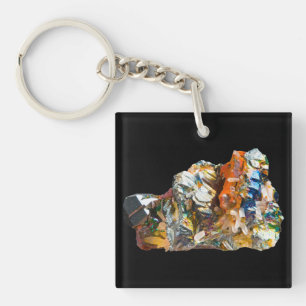 Rainbow Hematite Crystal Schlüsselanhänger