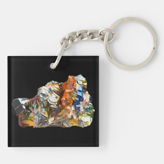 Rainbow Hematite Crystal Schlüsselanhänger (Rückseite)