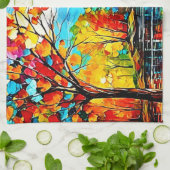 Rainbow Herbst Kunst, Dichtung und Musik Geschirrtuch (Gefaltet)