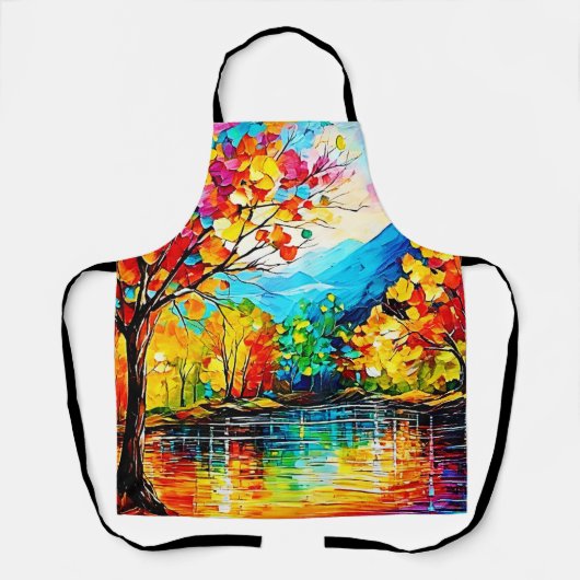 Rainbow Herbst Kunst, Dichtung und Musik Schürze (Vorderseite)