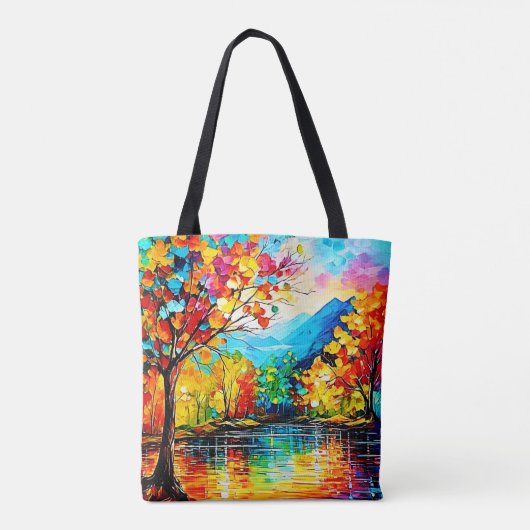 Rainbow Herbst Kunst, Dichtung und Musik Tasche (Rückseite)