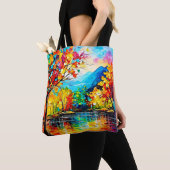 Rainbow Herbst Kunst, Dichtung und Musik Tasche (Von Nahem)