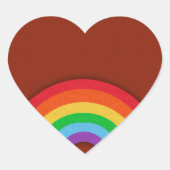Rainbow Herz-Aufkleber (Vorderseite)