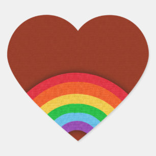 Rainbow Herz-Aufkleber