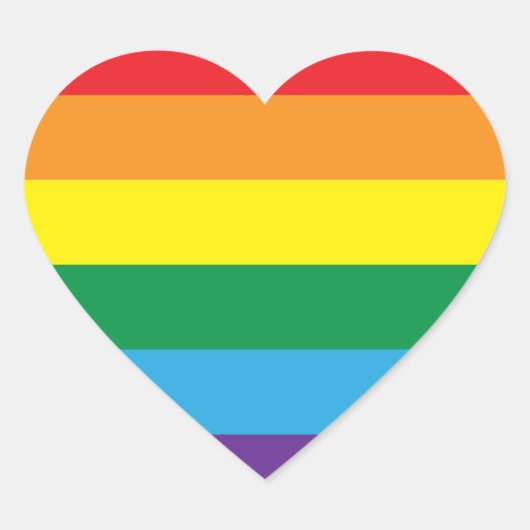 Rainbow Herz-Aufkleber (Vorderseite)