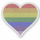 RAINBOW HERZ AUFKLEBER (Vorderseite)