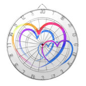 Rainbow-Herz Dartscheibe (vorne)
