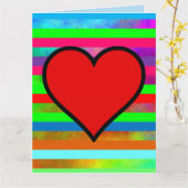 RAINBOW HERZ DENKEN SIE AN IHRE GROSSE KARTE (Gelbe Blume)