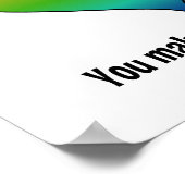 Rainbow-Herz Farbe Poster (Ecke)