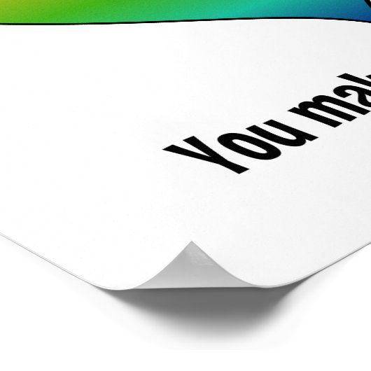 Rainbow-Herz Farbe Poster (Ecke)