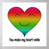 Rainbow-Herz Farbe Poster (Vorne)