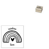 Rainbow-Herz Gummistempel (Stempel)